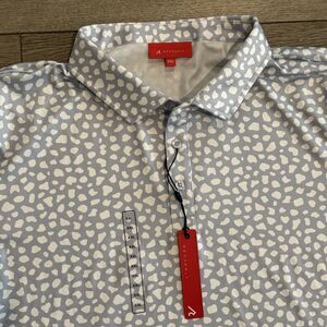 Redvanly Golf Polo Mens XXL Purple Chatillon NWT Casual‎ All Over Print Pattern